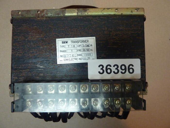 Used GOMI ELECTRIC 1.5 kVA Transformer T-1B 1.5 KVA USED