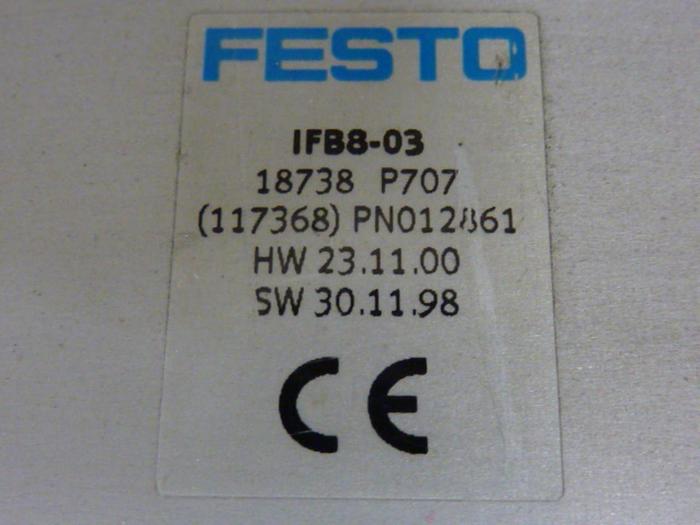 Used FESTO Control Block w/ Valves IFB8-03 #52807