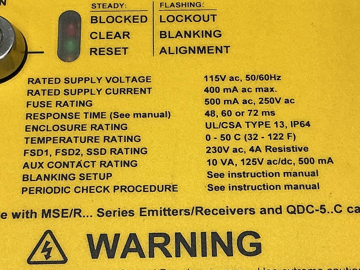 Used BANNER ENGINEERING MSCA-1
