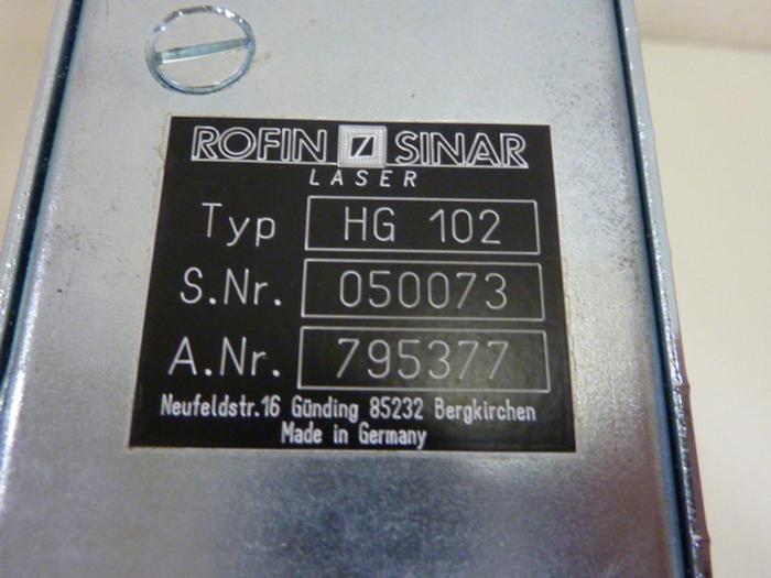 Used ROFIN SINAR Q-Switch RF Generator HG-102 Used