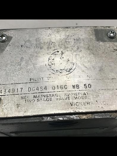 Used VICKERS DG4S4 016C WB 50 Pilot Valve Used #142509