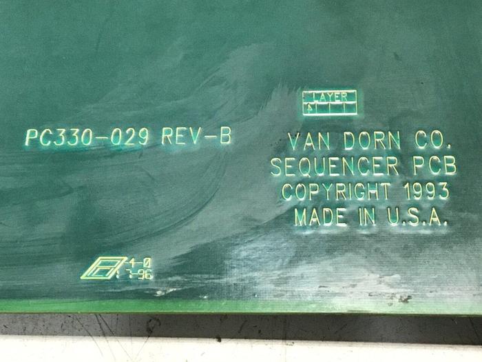 Used VAN DORN Sequencer Circuit Board PC330-029 330-029 Used