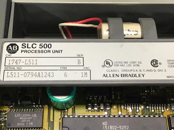 Used ALLEN BRADLEY 5/01 Processor Unit 1747-L511 SER B #131480