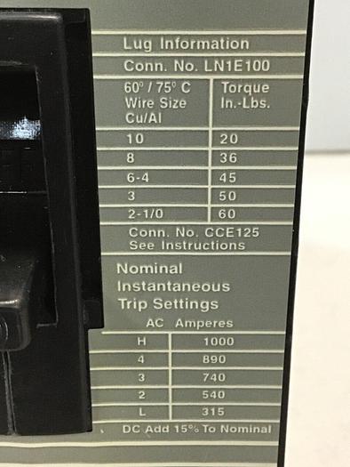 Used SIEMENS 100 Amp Circuit Breaker ED63A100 USED