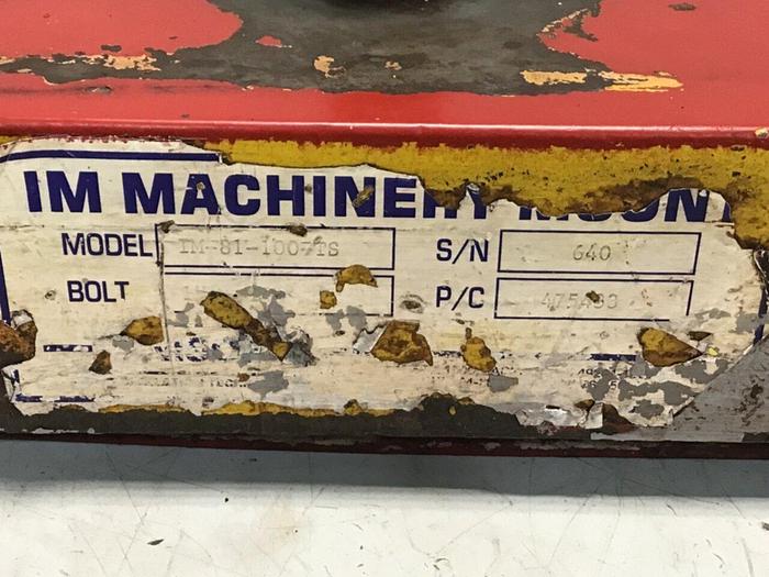 Used IM MACHINERY MOUNT Leveling Mount Pad 8 x 6 IM-81-100/TS #122699