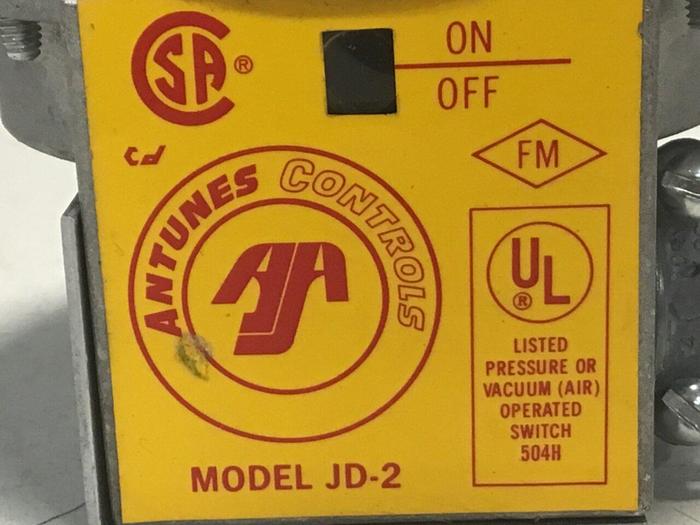 Used ANTUNES CONTROLS Pressure Switch JD2 #127892