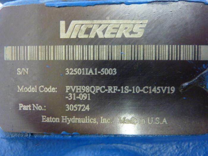 Used VICKERS Hydraulic Piston Pump PVH98QPCRF1S10C145V1931091 Used