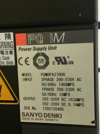 Used SANYO DENKI Power Supply Unit PQM0PA37000 Used
