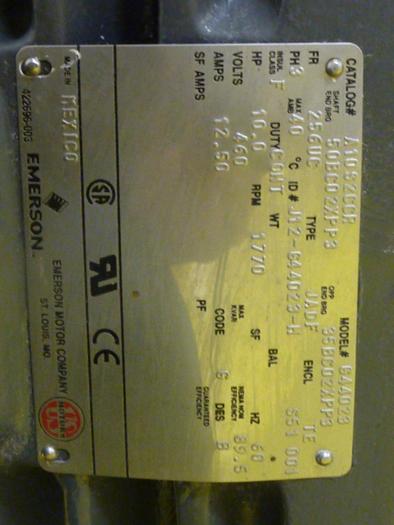 Used EMERSON 10 HP Motor A10S2CCR #46368