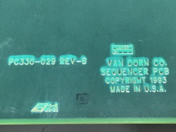 Used VAN DORN Sequencer Circuit Board PC330-029 330-029 Used