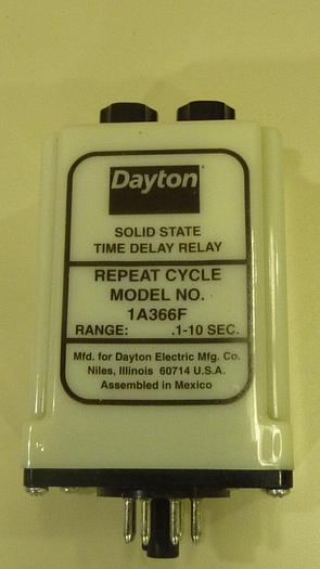Used DAYTON Time Delay Relay 1A366F #42620