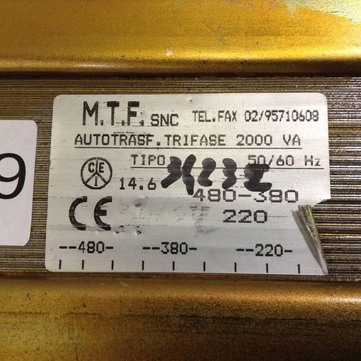 Used MTF 2 kVA Transformer 36232 Used