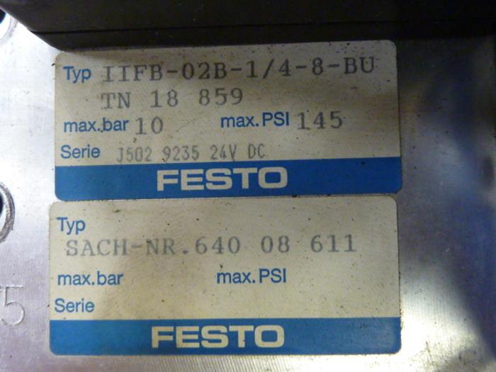 Used FESTO Control Block / Valve Terminal IFB8-02 #52852