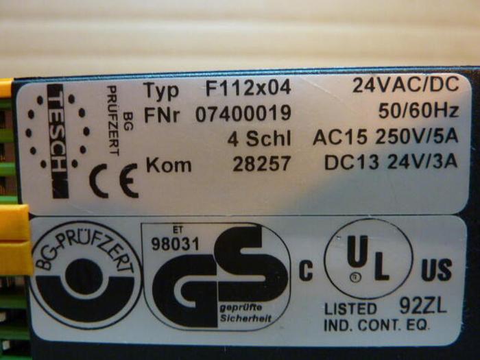 Used TESCH Relay Expansion Unit F112X04 #22885