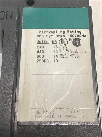 Used GE 70 Amp Circuit Breaker TED136070 / DISCONNECT #143505