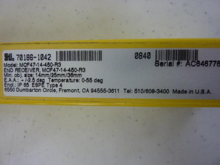Used STI Light Curtain Receiver MCF47-14-450-R3 #50375