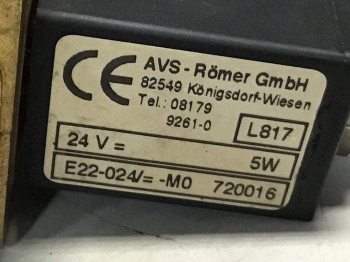 Used AVS-ROMER Solenoid Valve EGV-111-AHL-D20 BN #126682