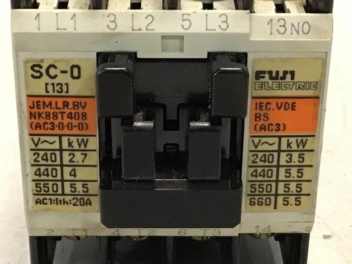 Used FUJI ELECTRIC Contactor SC-0 4NC0F0 #125454