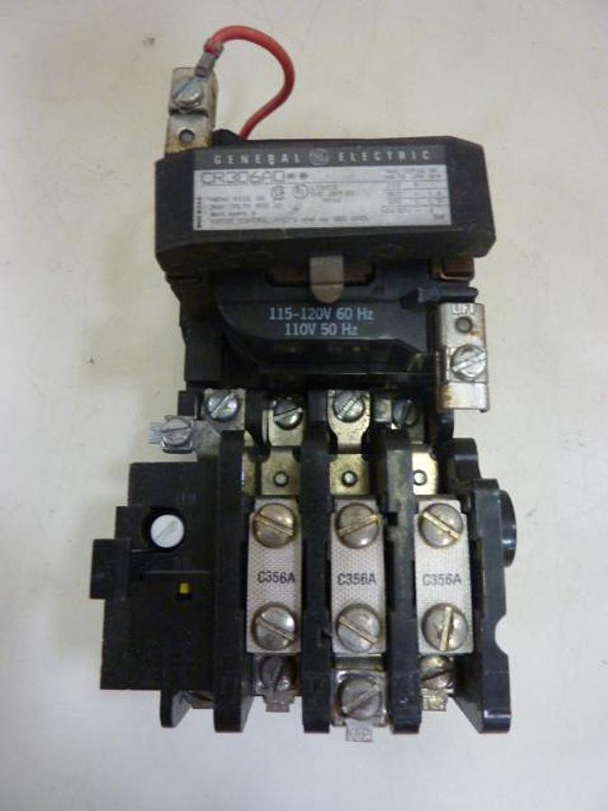 Used GENERAL ELECTRIC (G.E.) Motor Starter Size 00 CR306A0 USED