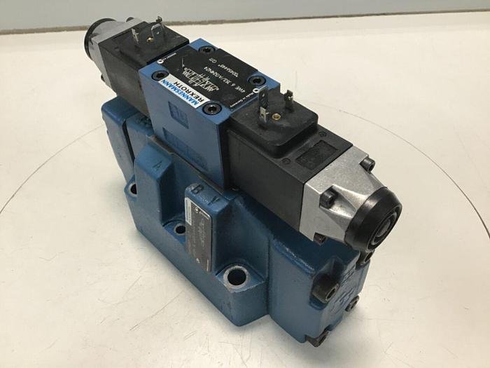 Used REXROTH Valve & Manifold 4WE6J53/AG24N24 & MANIFOLD #117192