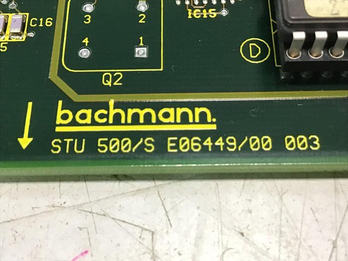 Used BACHMANN ELECTRONIC Circuit Board STU500/S E06449/00 003 #143257