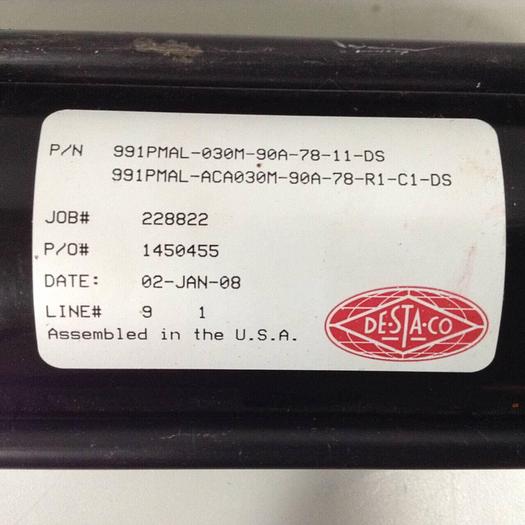 Used DESTACO Pneumatic Hold Clamp 991PMAL-030M-90A-78-11-DS #90092