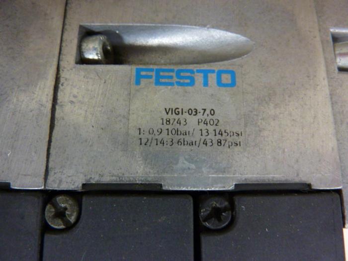 Used FESTO Control Block w/ Valves IFB8-03 #52810