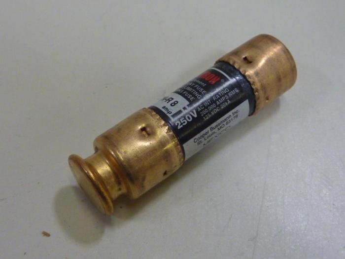 Used FUSETRON 8 Amp Fuse FRN-R-8 #62407