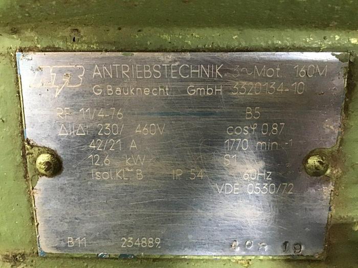 Used ANTRIEBSTECHNIK 17 HP Motor RF 11/4-76 Used