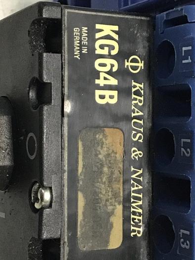 Used KRAUS & NAIMER Manual Motor Controller KG64B #119143