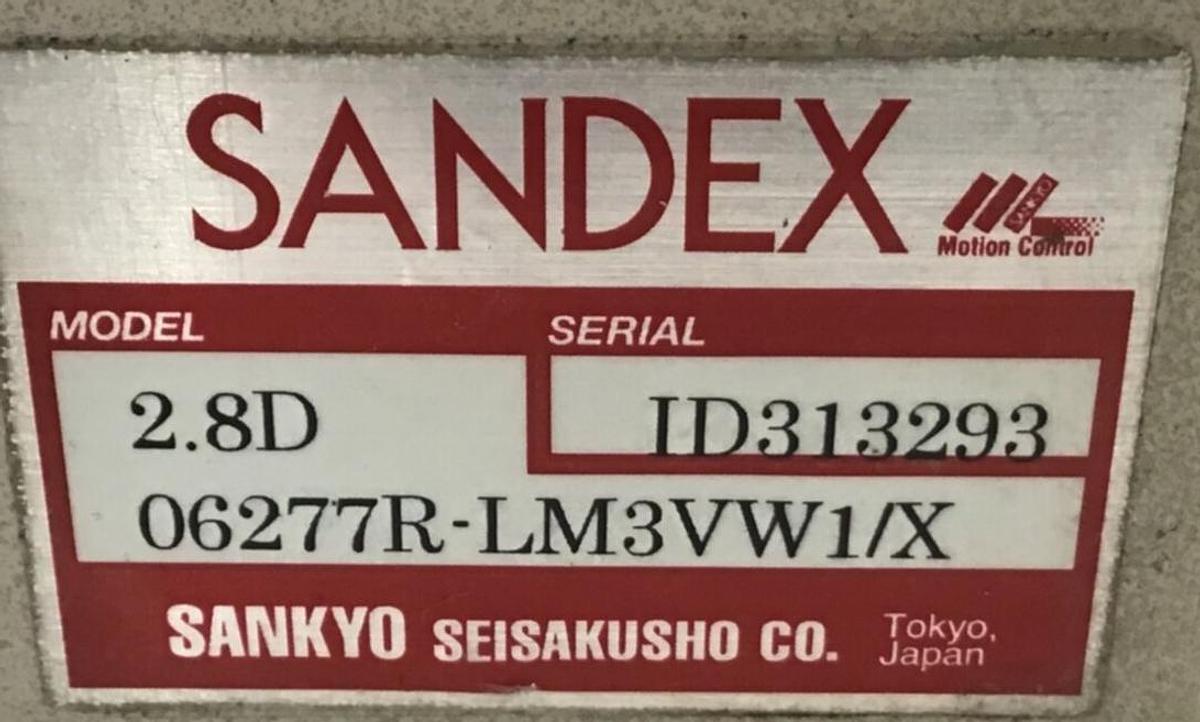 Used SANDEX Indexing Drive 2.8D 06277R-LM3VW1/X USED