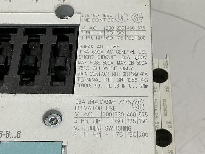 Used SIEMENS 3RT1056-6AF36