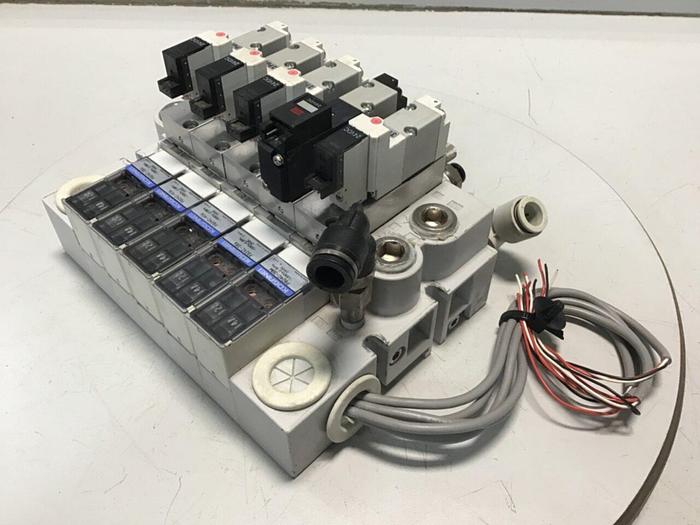 Used KOGANEI Manifold w/ Valves PBM5P-9W #120950