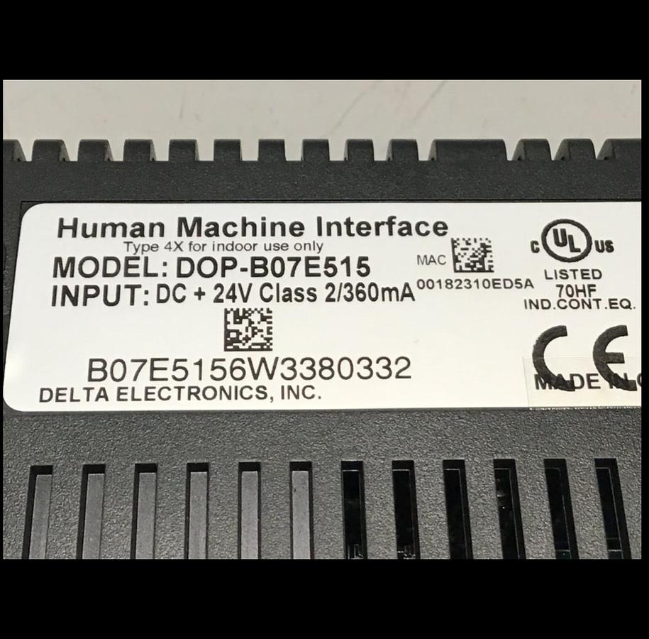 Used DELTA Human Machine Interface DOP-B07E515 Used