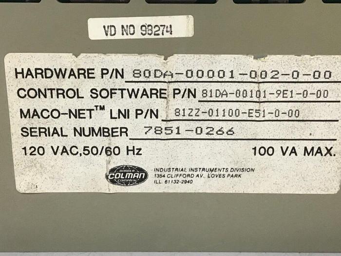 Used BARBER COLMAN Temperature Module 80DA-00001-002-0-00 #102457