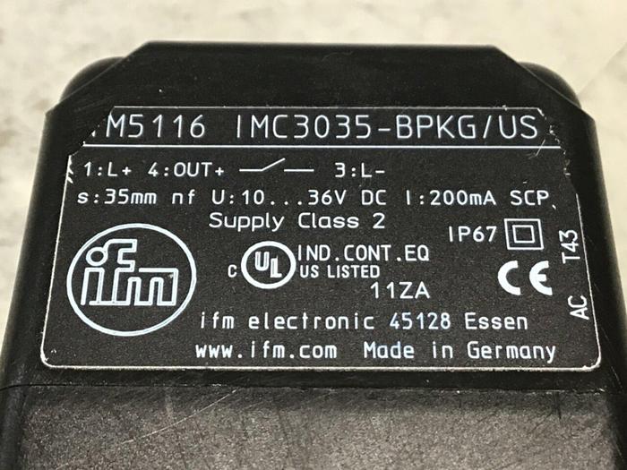 Used IFM Inductive Sensor IM5116 IMC3035-BPKG/US #141155