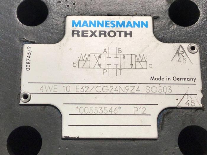 Used MANNESMANN REXROTH Valve 4WE10E32/CG24N9Z4 SO503 #133026