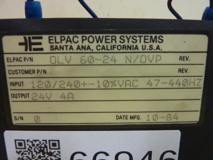 Used ELPAC Power Supply OLV 60-24 N/OVP #66946