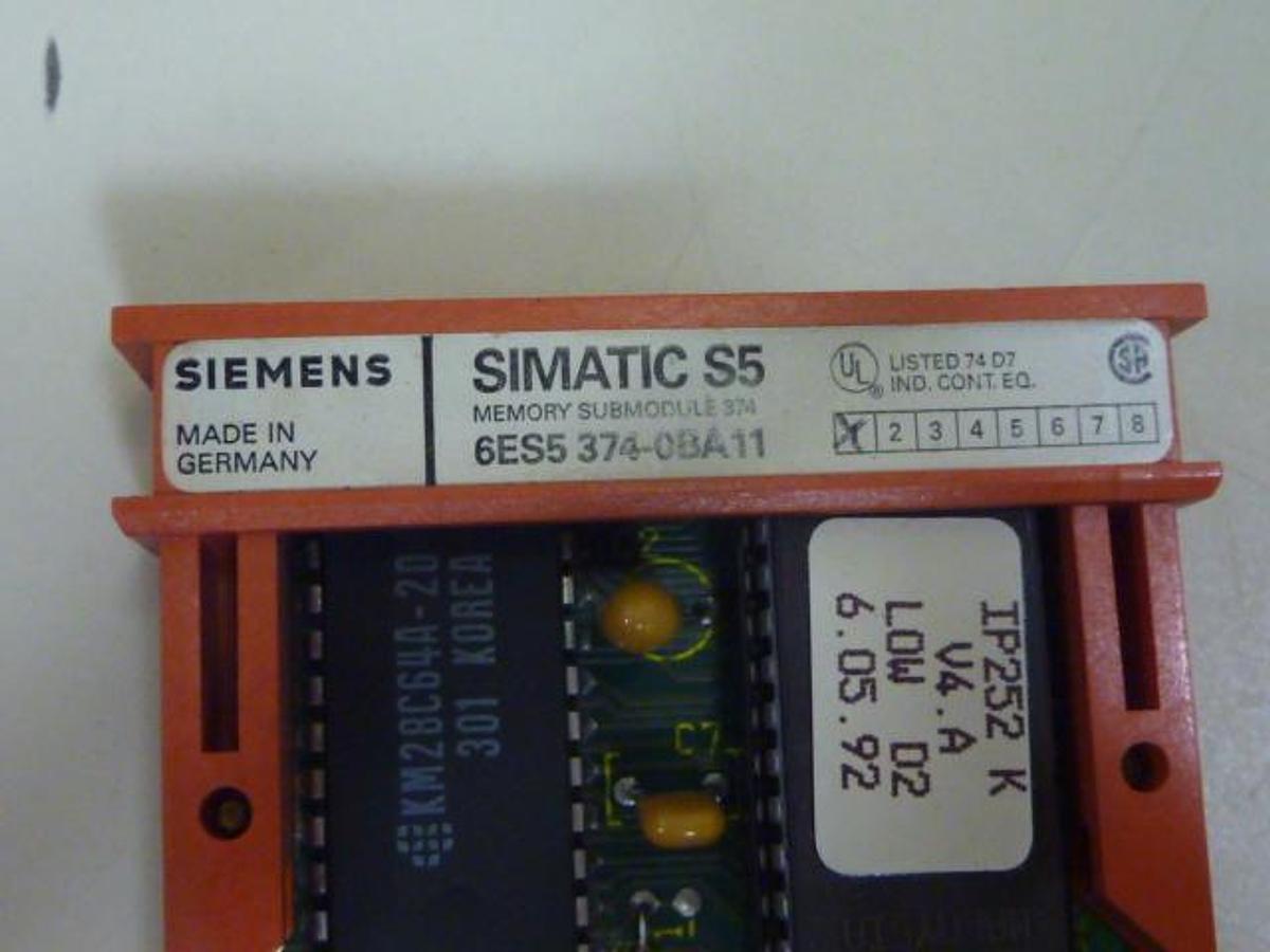 Used SIEMENS / VAN DORN SIMATIC S5 Memory 6ES5 374-0BA11 Used