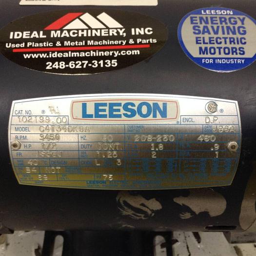 Used LEESON ELECTRIC CO 1/2 HP Motor C4T34DK8A #84710