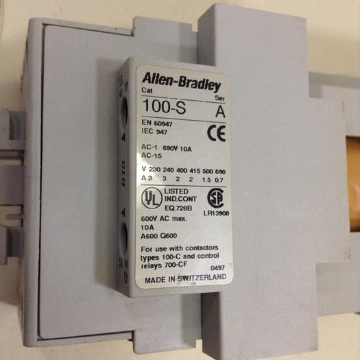 Used ALLEN BRADLEY Contactor 100-C37Z.00 SER A USED #74251