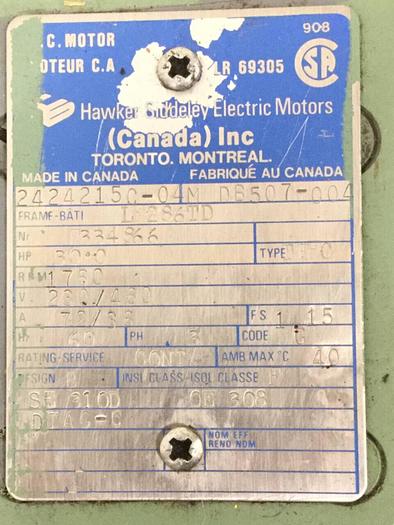 Used HAWKER SIDDELEY 30 HP Motor DB507-004 Used