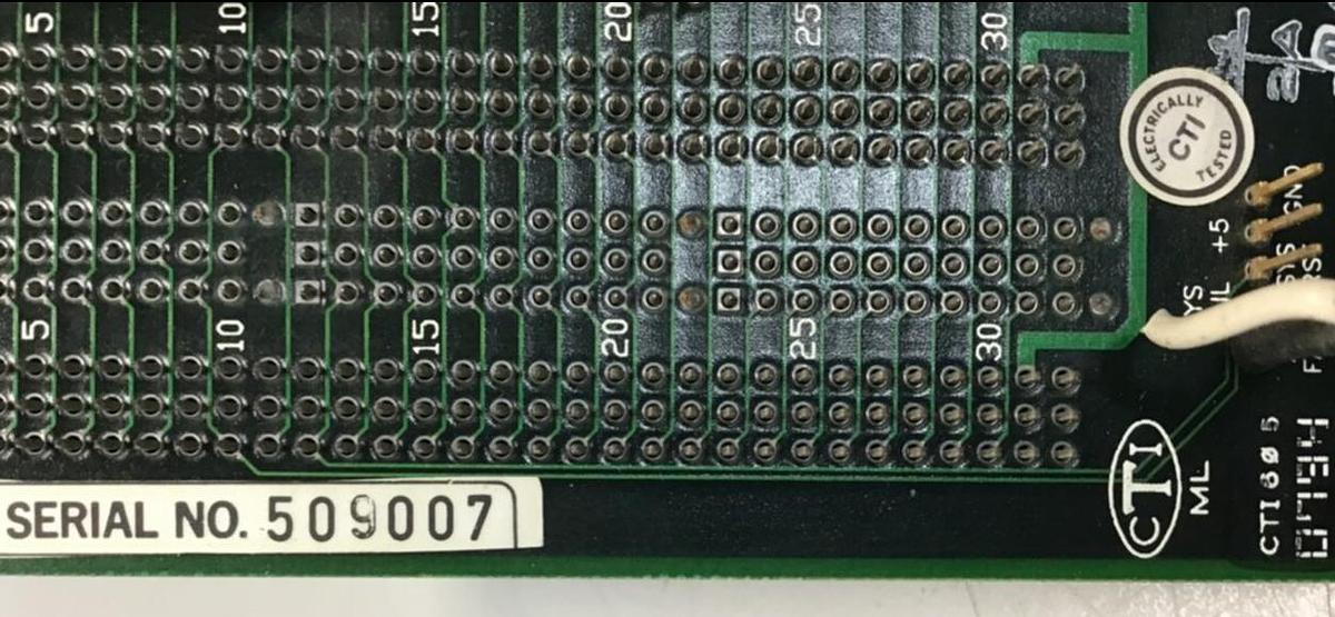 Used CTI Van Dorn Control Rack Board CTI 605 Z9417085B USED
