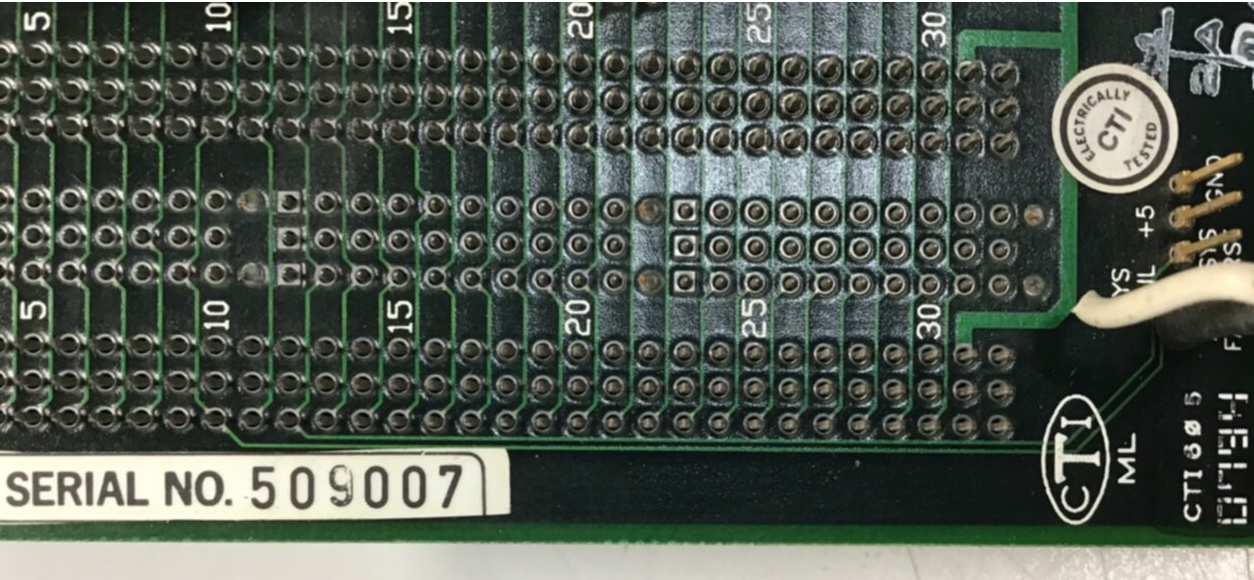 Used CTI Van Dorn Control Rack Board CTI 605 Z9417085B USED