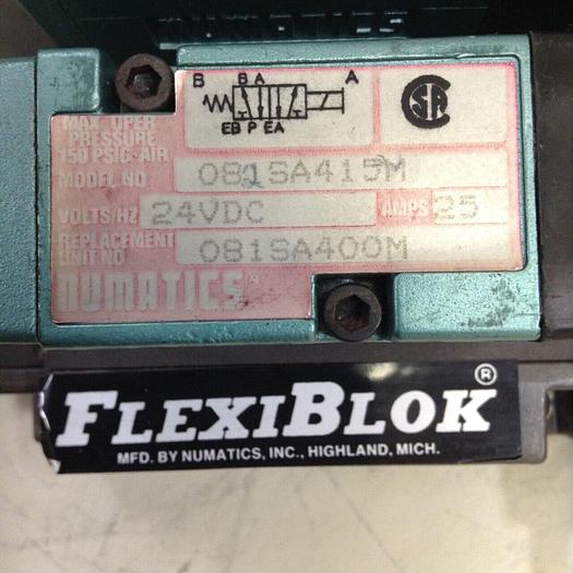 Used NUMATICS Control Block w/ Valves 082SA415M #80004