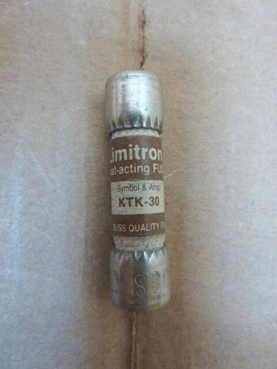 Used LIMITRON 30 Amp Fuse KTK-30 #26711