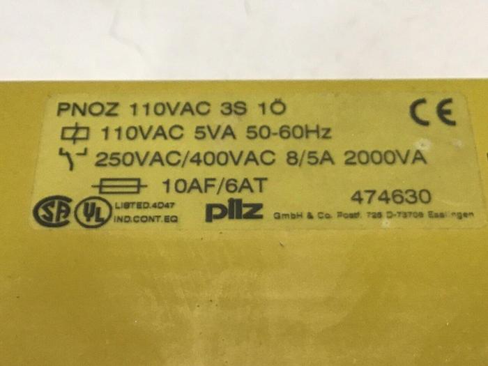 Used PILZ Safety Relay PNOZ110VAC3S1O #129532