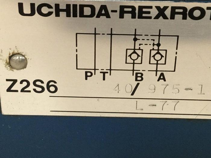 Used UCHIDA Rexroth Valve Z2S640/975-1 #110456