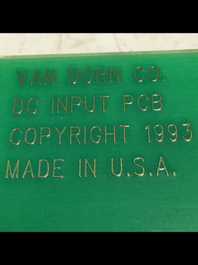 Used VAN DORN DC Input Board 330037 PC330-037 Used