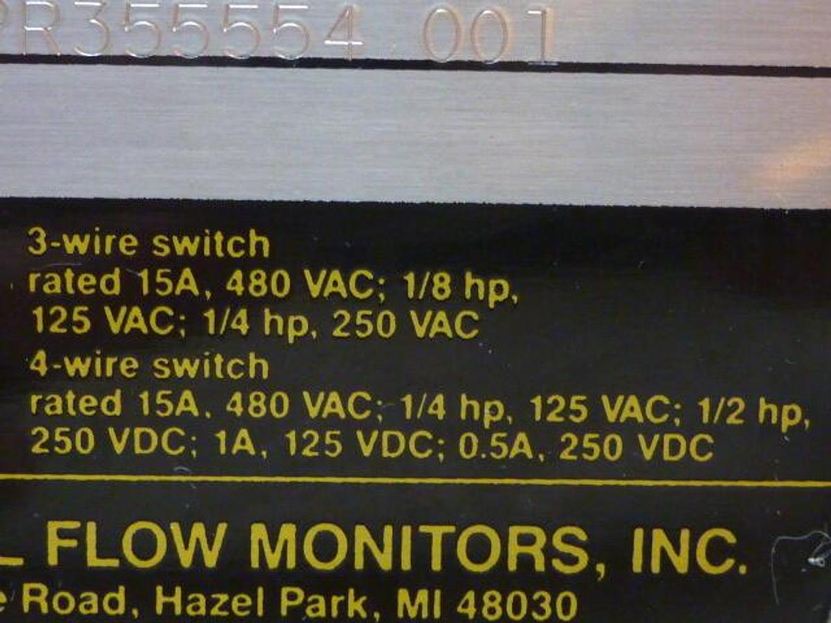 UNIVERSAL FLOW MONITORS Flow Rate Indicator 2459-50-1-1/2-0 #32209